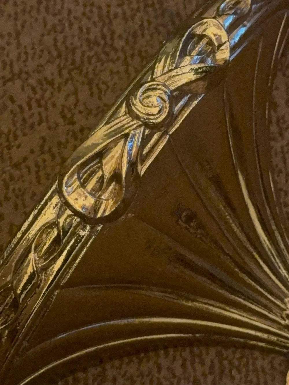 Home Interiors Ornate Gold-Tone Decorative Wall Shelf Accent